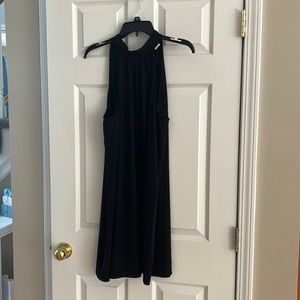 Black high neck dress, great for date night or even dress up for a wedding!